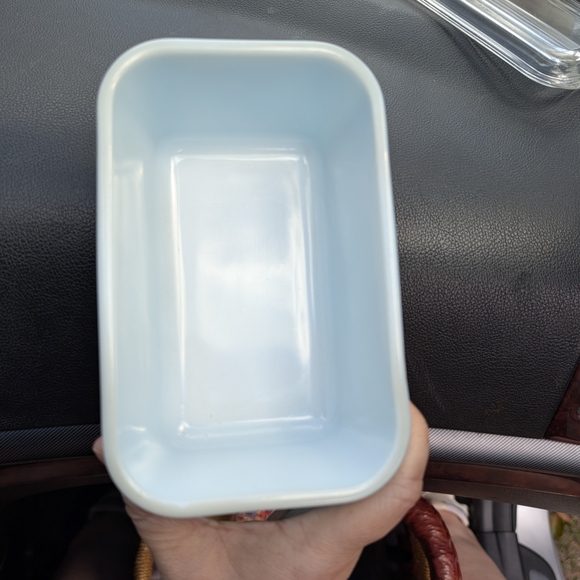 Vintage Blue Glass Storage Container - Picture 5 of 8